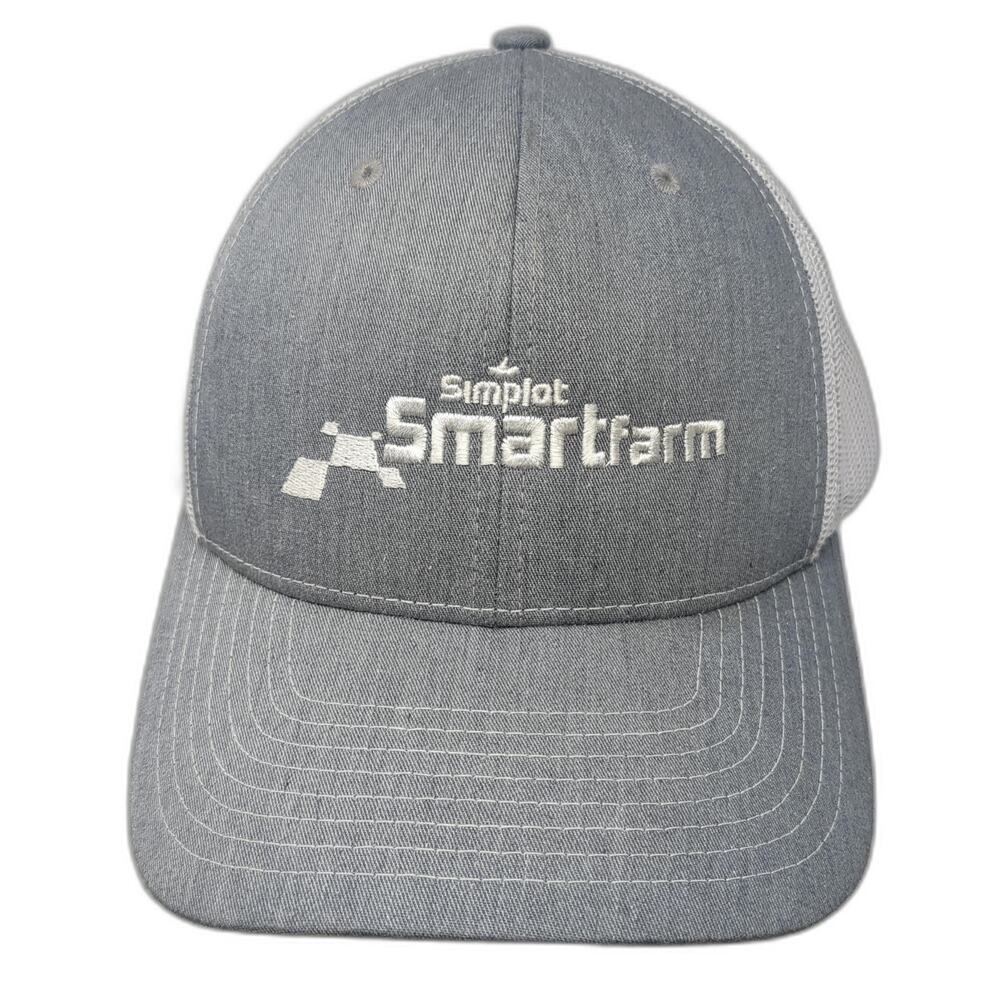 Simplot Smart Farm Snapback Trucker Hat Gray One … - image 1